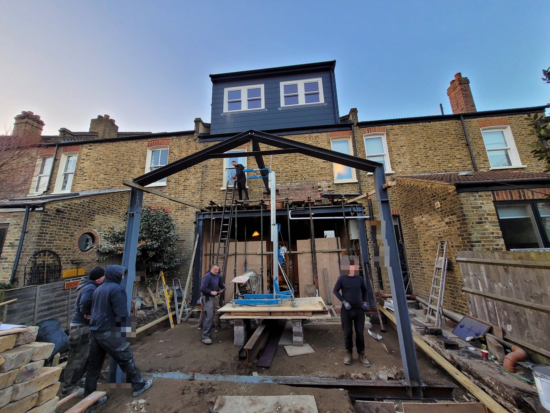 Structural Steel for Front Extension, Clapham, South London — AFE Steel project in Clapham, South London
