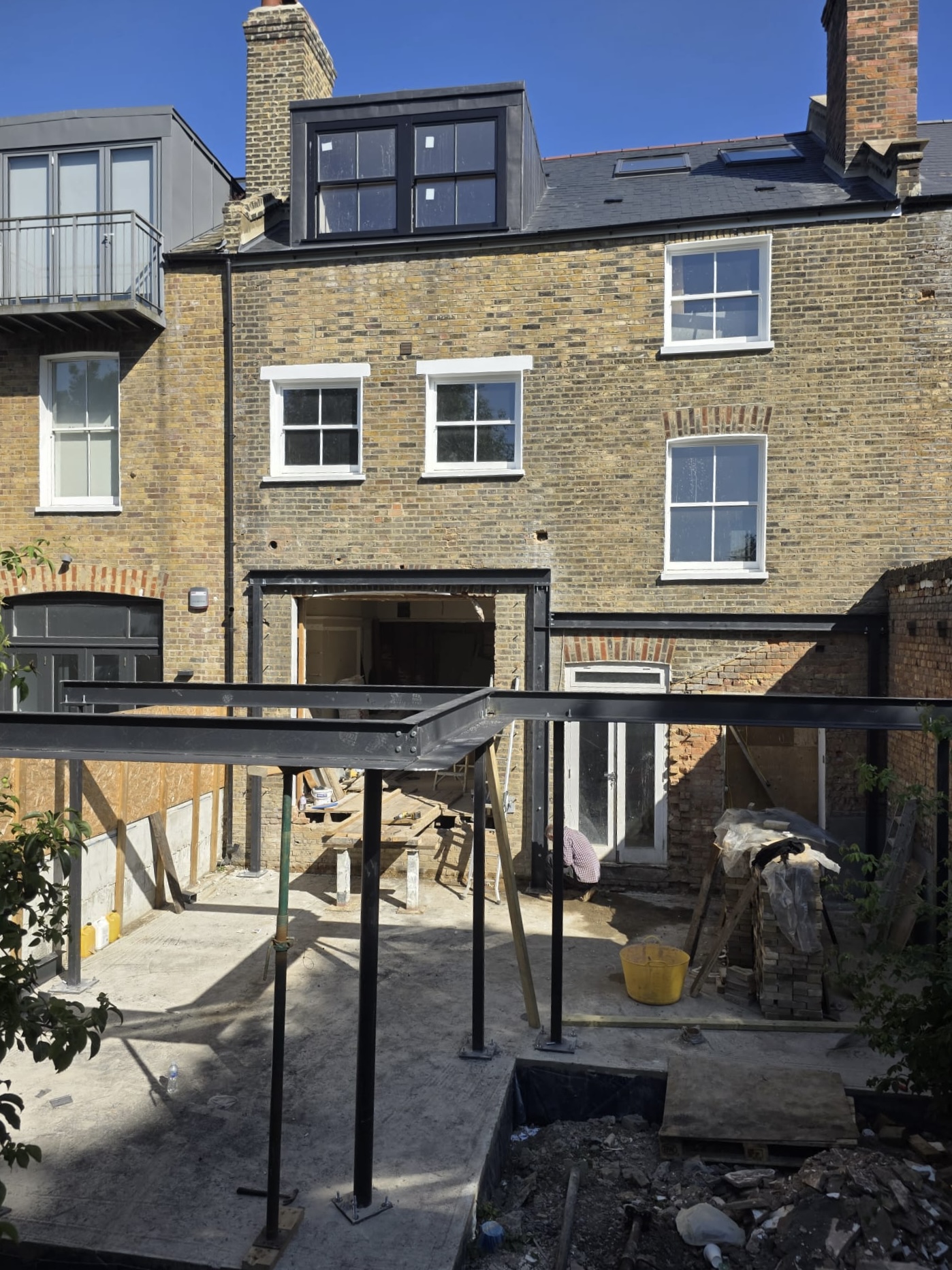 Structural Steel for Rear House Extension, Islington, North London — AFE Steel project in Islington, North London