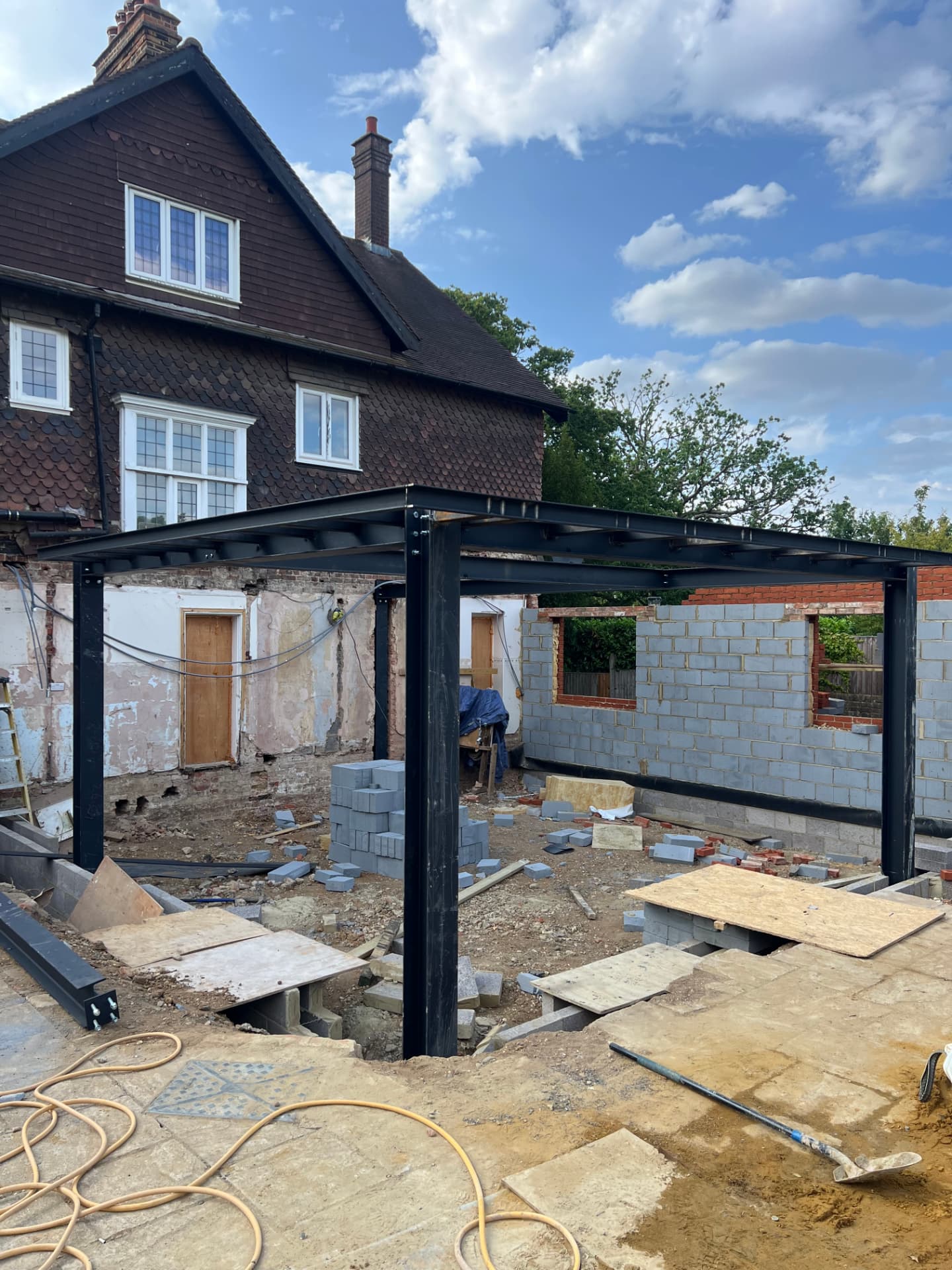 Structural Steel for Rear Extension, Barnet, North London — AFE Steel project in Barnet, North London